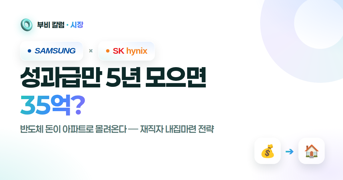 성과급만 5년 모으면 35억? — 삼성전자·SK하이닉스 성과급과 아파트